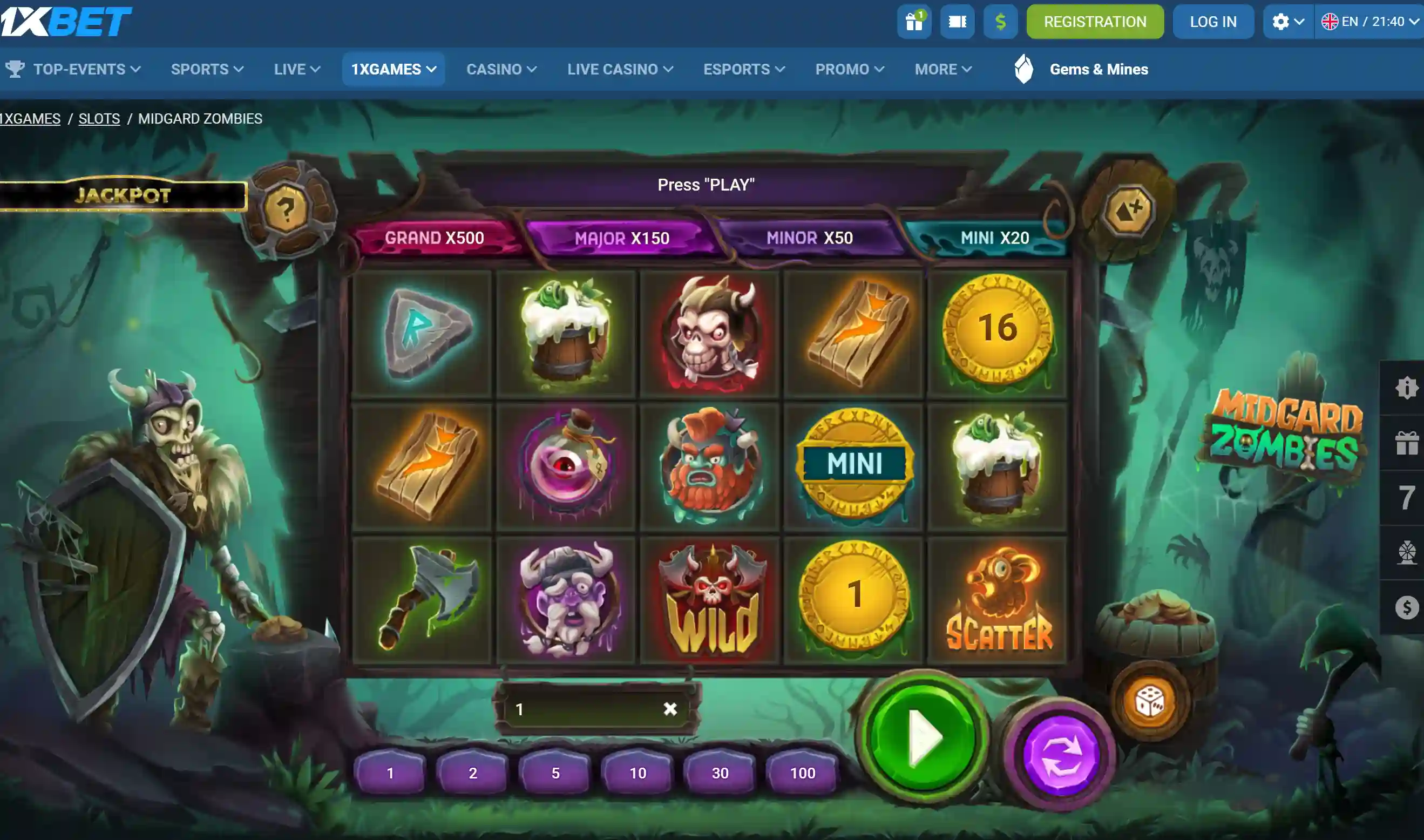 Circus Delight screenshot 4 – 1xBet account security system safeguards the fun